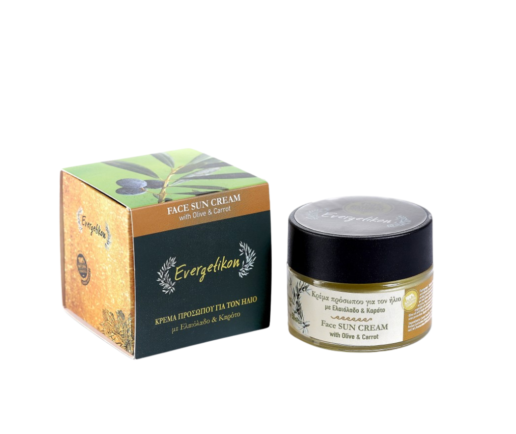 Natuurlijke gezichtscrème met zonbescherming - 100% natuurlijk - Evergetikon