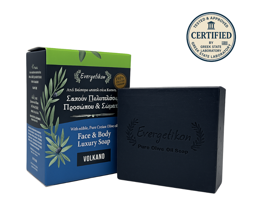 Seifenstück Olivenseife & Vulkan - Evergetikon